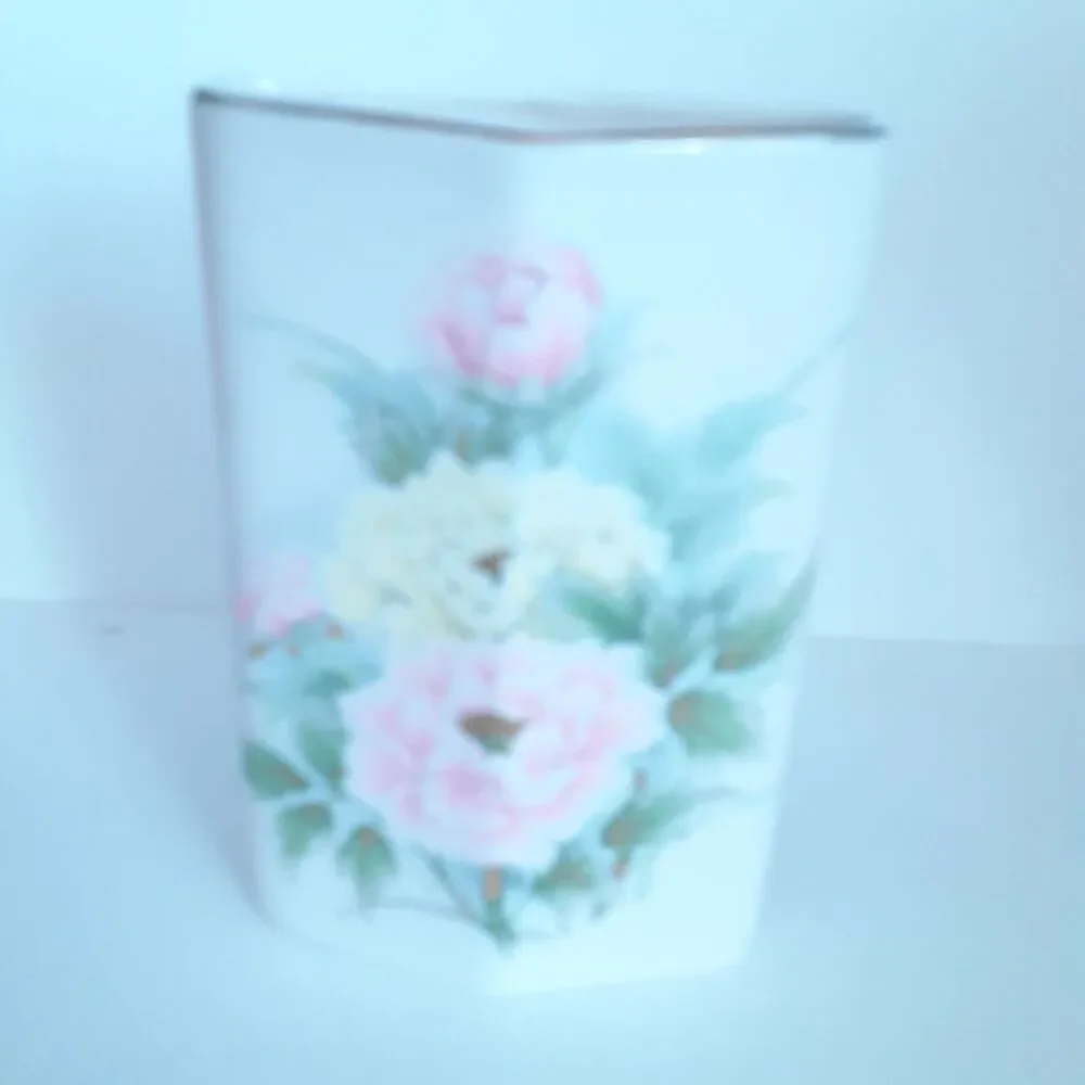 Vintage Royal Peony Japan Handpainted Gold Trim Vase Cottage Elegant
